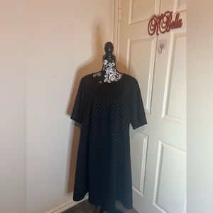 Black dress with Grey polka dots